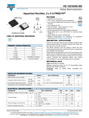 VS-10CVH02-M3 datasheet cover page