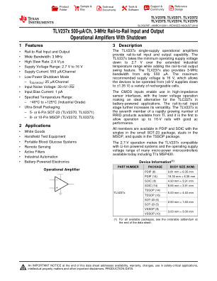 TLV2375 datasheet cover page