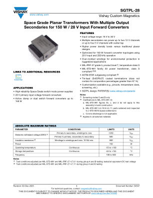 SGTPL-28 datasheet cover page