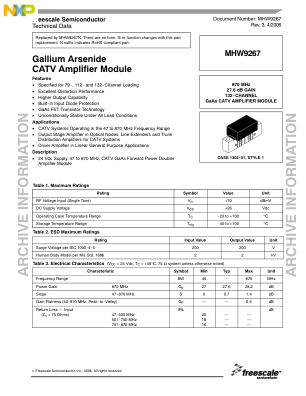 MHW9267 datasheet cover page