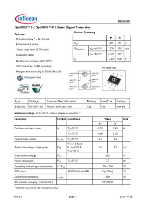 BSD235C 数据手册首页