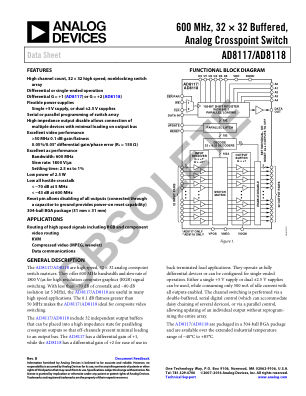 AD8117 datasheet cover page