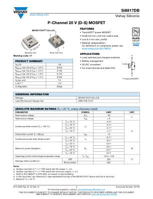 SI8817DB datasheet cover page