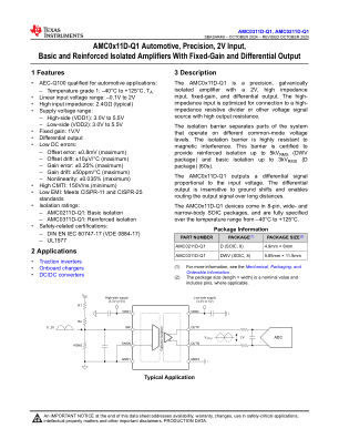 AMC0311D-Q1 datasheet cover page