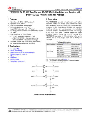 TRSF3232E datasheet cover page