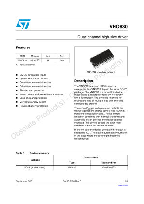 VNQ830 数据手册首页