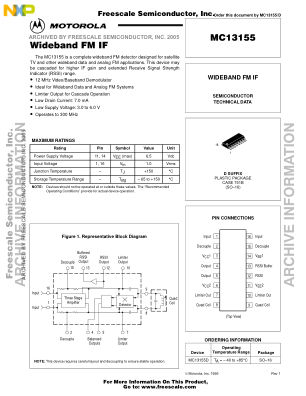 MC13155 datasheet cover page