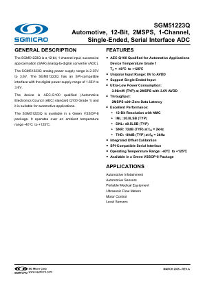 SGM51223Q datasheet cover page