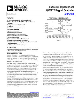 ADP5588 数据手册首页