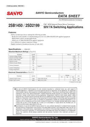 2SB1450 datasheet cover page