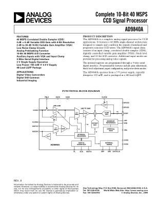 AD9840A 数据手册首页