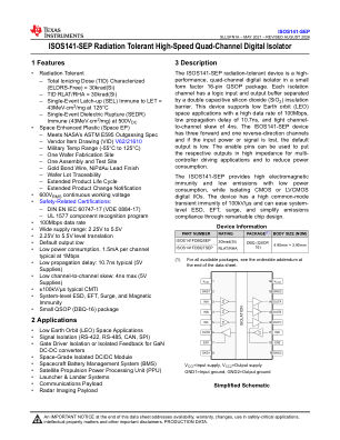 ISOS141-SEP 数据手册首页