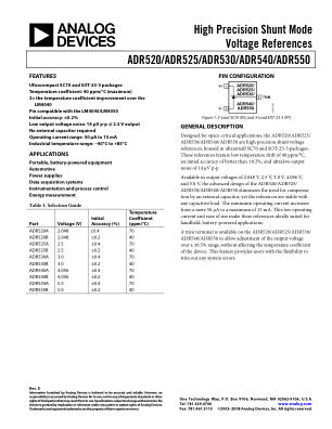 ADR520 数据手册首页