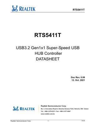 RTS5411T-GR datasheet cover page