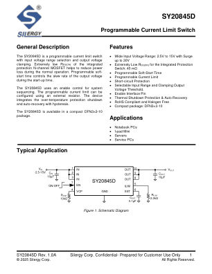 SY20845DDBC datasheet cover page