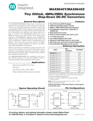 MAX8640Y-MAX8640Z datasheet cover page