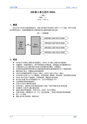 CH344Q datasheet cover page