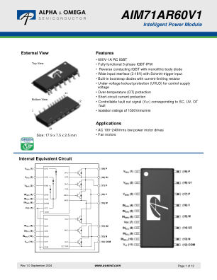 AIM71AR60V1 数据手册首页