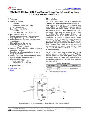 AFE532A3W 数据手册首页