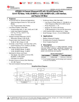 AFE5828 datasheet cover page