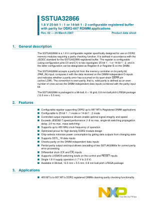 SSTUA32866 datasheet cover page