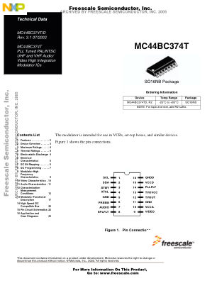 MC44BC374T datasheet cover page