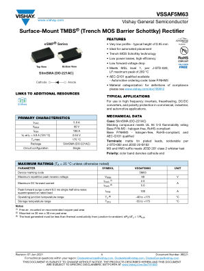 VSSAF5M63 datasheet cover page