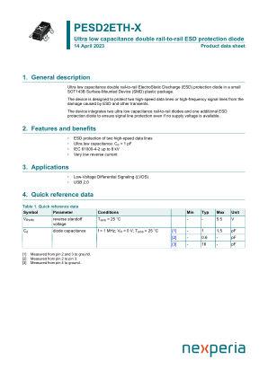 PESD2ETH-XR datasheet cover page