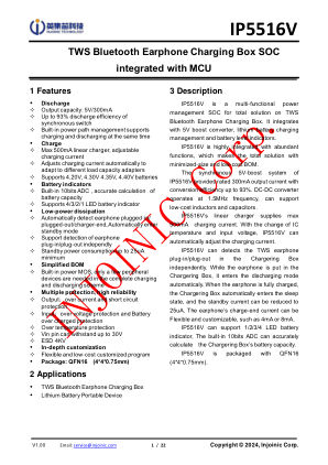 IP5516V datasheet cover page