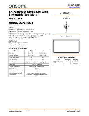 NCD225E75F8M1-DIE 数据手册首页