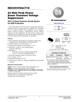 NZ23C5V6AL 数据手册首页