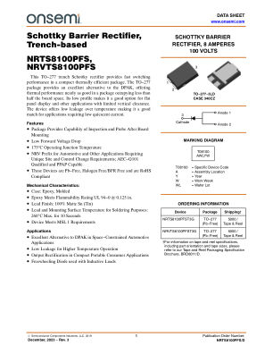 NRTS8100PFS datasheet cover page