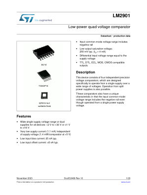 LM2901 datasheet cover page