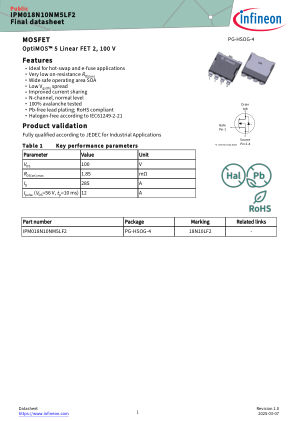 IPM018N10NM5LF2 数据手册首页