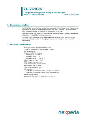 74LVC1G97GM datasheet cover page