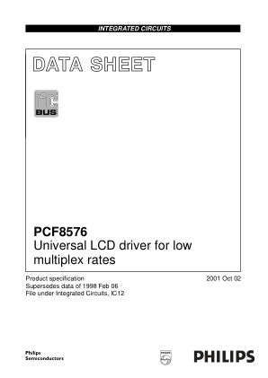PCF8576 数据手册首页