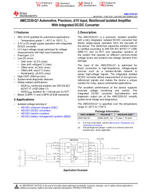AMC3330-Q1 datasheet cover page