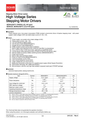 BD6422EFV datasheet cover page