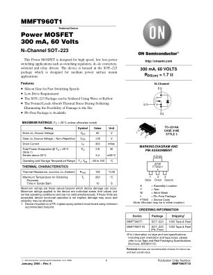 MMFT960T1 datasheet cover page