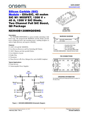 NXH40B120MNQ0 数据手册首页