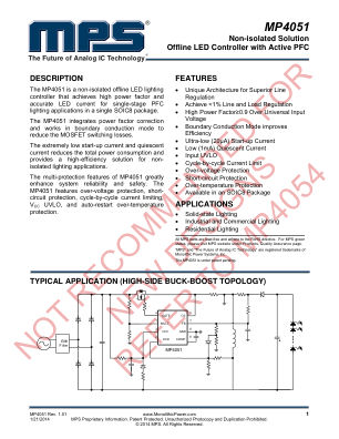 MP4051 datasheet cover page