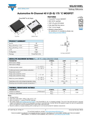 SQJQ100EL 数据手册首页
