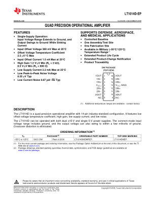LT1014D-EP datasheet cover page