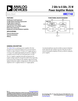 HMC7748 datasheet cover page