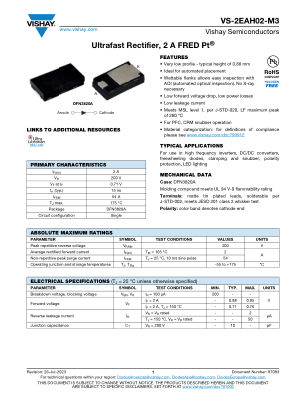 VS-2EAH02-M3 datasheet cover page