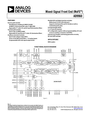 AD9960 数据手册首页