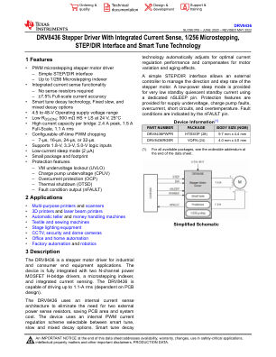 DRV8436 datasheet cover page