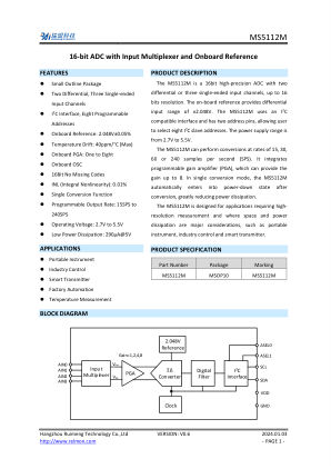 MS5112M datasheet cover page