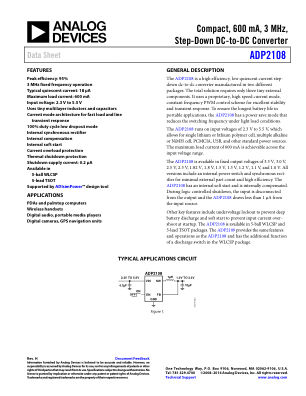 ADP2108 数据手册首页