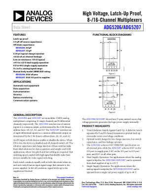 ADG5206 datasheet cover page